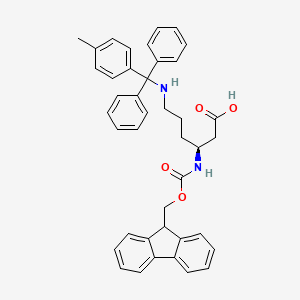 (3S)-3-(9H-fluoren-9-ylmethoxycarbonylamino)-6-[[(4-methylphenyl)-diphenylmethyl]amino]hexanoic acid