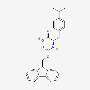 molecular formula C27H27NO4 B8072706 (S)-2-(9H-Fluoren-9-ylmethoxycarbonylamino)-3-(4-isopropyl-phenyl)-propionic acid 