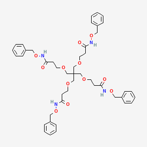 molecular formula C45H56N4O12 B8072707 3-[3-[3-oxo-3-(phenylmethoxyamino)propoxy]-2,2-bis[[3-oxo-3-(phenylmethoxyamino)propoxy]methyl]propoxy]-N-phenylmethoxypropanamide 