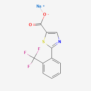molecular formula C11H5F3NNaO2S B8072719 Sodium;2-[2-(trifluoromethyl)phenyl]-1,3-thiazole-5-carboxylate 