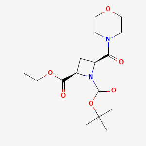 1-O-tert-butyl 2-O-ethyl (2R,4S)-4-(morpholine-4-carbonyl)azetidine-1,2-dicarboxylate
