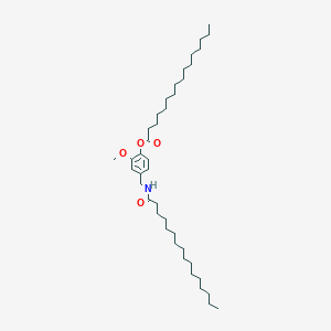 molecular formula C40H71NO4 B8072796 [4-[(Hexadecanoylamino)methyl]-2-methoxyphenyl] hexadecanoate 