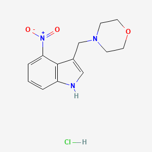 4-[(4-nitro-1H-indol-3-yl)methyl]morpholine;hydrochloride