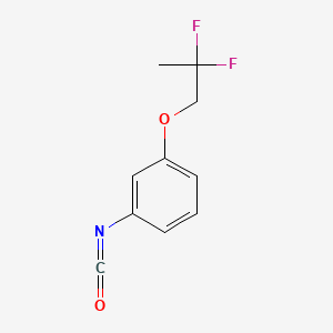 molecular formula C10H9F2NO2 B8072861 1-(2,2-Difluoropropoxy)-3-isocyanatobenzene 