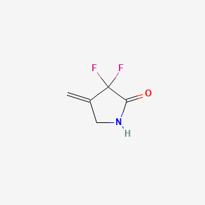 molecular formula C5H5F2NO B8072878 3,3-Difluoro-4-methylidenepyrrolidin-2-one 