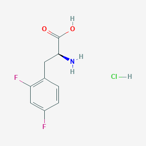 molecular formula C9H10ClF2NO2 B8072885 (2S)-2-amino-3-(2,4-difluorophenyl)propanoic acid hydrochloride 