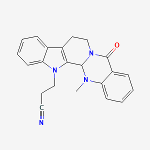 3-(21-Methyl-14-oxo-3,13,21-triazapentacyclo[11.8.0.02,10.04,9.015,20]henicosa-2(10),4,6,8,15,17,19-heptaen-3-yl)propanenitrile