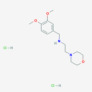 molecular formula C15H26Cl2N2O3 B8072942 N-[(3,4-dimethoxyphenyl)methyl]-2-morpholin-4-ylethanamine;dihydrochloride 