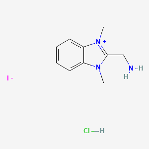 (1,3-Dimethylbenzimidazol-3-ium-2-yl)methanamine;iodide;hydrochloride