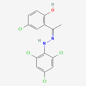 4-chloro-2-[(Z)-C-methyl-N-(2,4,6-trichloroanilino)carbonimidoyl]phenol