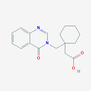 2-[1-[(4-Oxoquinazolin-3-yl)methyl]cyclohexyl]acetic acid