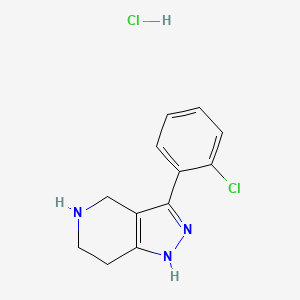 3-(2-chlorophenyl)-4,5,6,7-tetrahydro-1H-pyrazolo[4,3-c]pyridine;hydrochloride