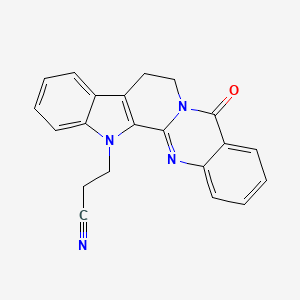 3-(14-Oxo-3,13,21-triazapentacyclo[11.8.0.02,10.04,9.015,20]henicosa-1(21),2(10),4,6,8,15,17,19-octaen-3-yl)propanenitrile