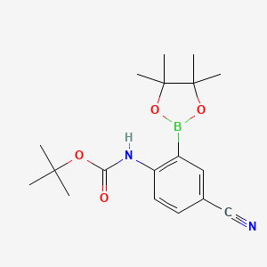 [4-Cyano-2-(4,4,5,5-tetramethyl-[1,3,2]dioxaborolan-2-yl)-phenyl]-carbamic acid tert-butyl ester