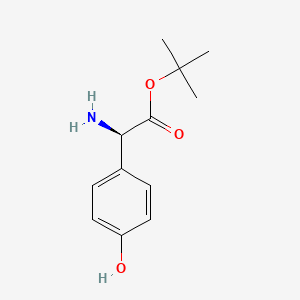 molecular formula C12H17NO3 B8073112 tert-Butyl (R)-2-amino-2-(4-hydroxyphenyl)acetate 