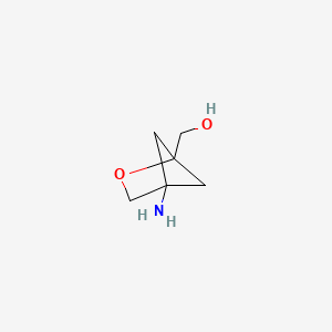 molecular formula C6H11NO2 B8073120 {4-Amino-2-oxabicyclo[2.1.1]hexan-1-yl}methanol 