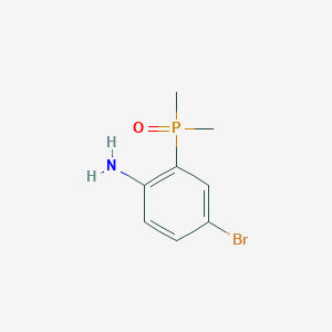 molecular formula C8H11BrNOP B8073140 4-Bromo-2-(dimethylphosphoryl)aniline 