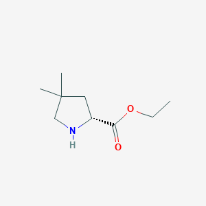 (R)-4,4-Dimethyl-pyrrolidine-2-carboxylic acid ethyl ester