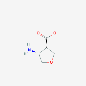 molecular formula C6H11NO3 B8073196 Methyl (3S,4R)-4-aminotetrahydrofuran-3-carboxylate 