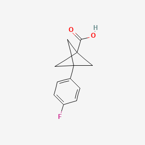 molecular formula C12H11FO2 B8073229 3-(4-Fluorophenyl)bicyclo[1.1.1]pentane-1-carboxylic acid 