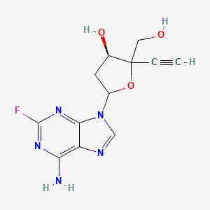 (3R)-5-(6-amino-2-fluoropurin-9-yl)-2-ethynyl-2-(hydroxymethyl)oxolan-3-ol