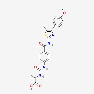 2-[[4-[[4-(4-Methoxyphenyl)-5-methyl-1,3-thiazol-2-yl]carbamoyl]phenyl]carbamoylamino]propanoic acid