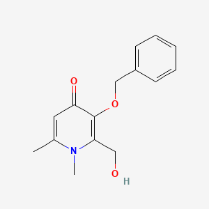 molecular formula C15H17NO3 B8073307 1,6-二甲基-2-羟甲基-3-苄氧基吡啶-4(1H)-酮 