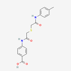 4-[[2-[2-(4-Methylanilino)-2-oxoethyl]sulfanylacetyl]amino]benzoic acid