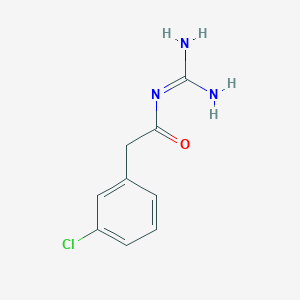 molecular formula C9H10ClN3O B8073383 N-carbamimidoyl-2-(3-chlorophenyl)acetamide 