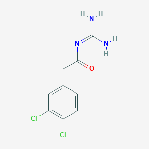 molecular formula C9H9Cl2N3O B8073390 N-carbamimidoyl-2-(3,4-dichlorophenyl)acetamide 