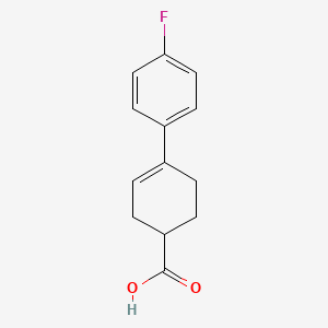 molecular formula C13H13FO2 B8073396 4-(4-Fluorophenyl)cyclohex-3-ene-1-carboxylic acid 