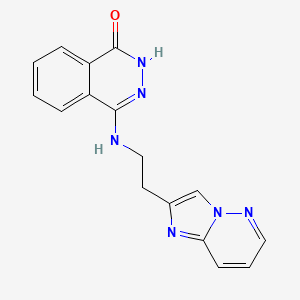 molecular formula C16H14N6O B8073426 4-(2-imidazo[1,2-b]pyridazin-2-ylethylamino)-2H-phthalazin-1-one 