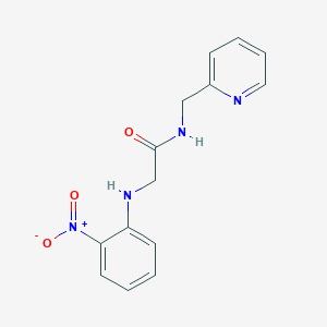 molecular formula C14H14N4O3 B8073440 2-(2-nitroanilino)-N-(pyridin-2-ylmethyl)acetamide 