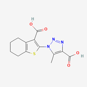 1-(3-Carboxy-4,5,6,7-tetrahydro-1-benzothiophen-2-yl)-5-methyltriazole-4-carboxylic acid