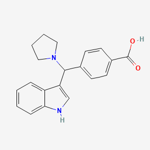 4-[1H-indol-3-yl(pyrrolidin-1-yl)methyl]benzoic acid