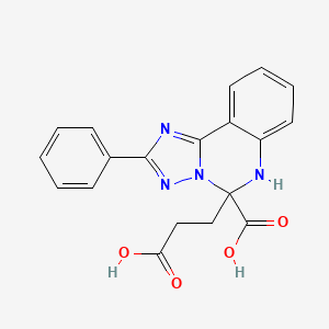 5-(2-carboxyethyl)-2-phenyl-6H-[1,2,4]triazolo[1,5-c]quinazoline-5-carboxylic acid