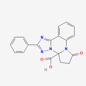 3-Oxo-9-phenyl-2,7,8,10-tetrazatetracyclo[10.4.0.02,6.07,11]hexadeca-1(16),8,10,12,14-pentaene-6-carboxylic acid