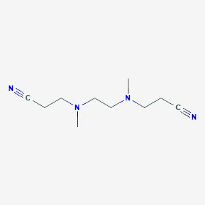 molecular formula C10H18N4 B8073563 3-[2-(2-Cyanoethyl-methyl-amino)ethyl-methyl-amino]propanenitrile CAS No. 999-23-5