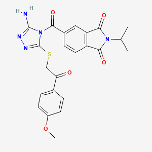 5-[3-Amino-5-[2-(4-methoxyphenyl)-2-oxoethyl]sulfanyl-1,2,4-triazole-4-carbonyl]-2-propan-2-ylisoindole-1,3-dione