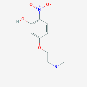 molecular formula C10H14N2O4 B8073594 5-[2-(Dimethylamino)ethoxy]-2-nitrophenol 