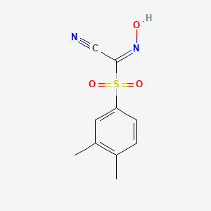 (2E)-2-(3,4-dimethylphenyl)sulfonyl-2-hydroxyiminoacetonitrile