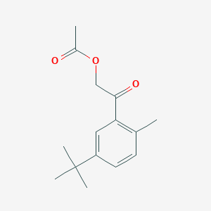 molecular formula C15H20O3 B8073623 [2-(5-Tert-butyl-2-methylphenyl)-2-oxoethyl] acetate 