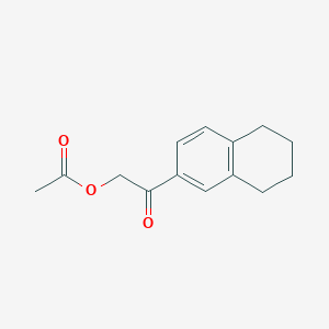 molecular formula C14H16O3 B8073631 2-Oxo-2-(5,6,7,8-tetrahydronaphthalen-2-yl)ethyl acetate 