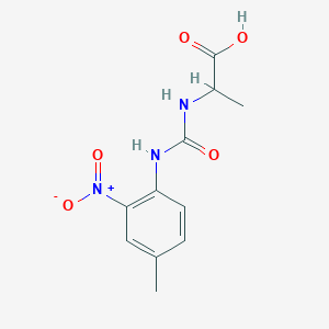 molecular formula C11H13N3O5 B8073640 2-[(4-Methyl-2-nitrophenyl)carbamoylamino]propanoic acid 