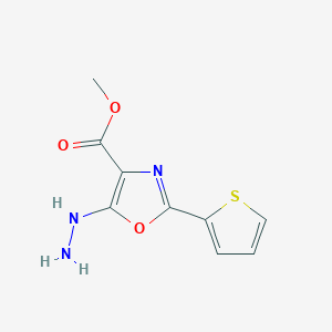 Methyl 5-hydrazinyl-2-thiophen-2-yl-1,3-oxazole-4-carboxylate