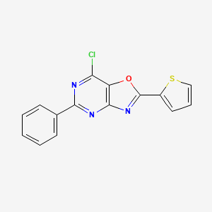 7-Chloro-5-phenyl-2-thiophen-2-yl-[1,3]oxazolo[4,5-d]pyrimidine