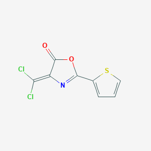 molecular formula C8H3Cl2NO2S B8073698 4-Dichloromethylene-2-thiophen-2-yl-4h-oxazol-5-one 