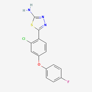 5-[2-Chloro-4-(4-fluoro-phenoxy)-phenyl]-[1,3,4]thiadiazol-2-ylamine