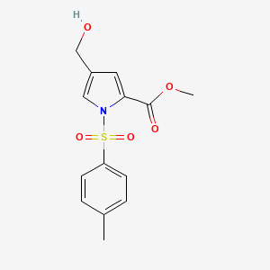 molecular formula C14H15NO5S B8073715 Methyl 4-(hydroxymethyl)-1-(4-methylphenyl)sulfonylpyrrole-2-carboxylate 