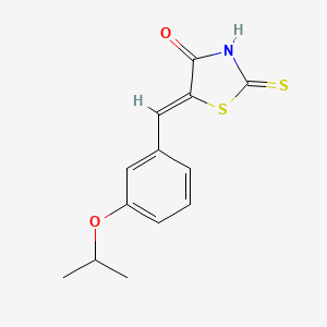 molecular formula C13H13NO2S2 B8073733 (5Z)-5-[(3-propan-2-yloxyphenyl)methylidene]-2-sulfanylidene-1,3-thiazolidin-4-one 